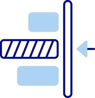 richtig Ausrichtung Linie gefüllt Symbol vektor
