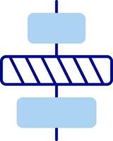 Centrum inriktning linje fylld ikon vektor