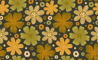 sömmar mönster blomma. mode tryck av textil. vintage blommönster vektor