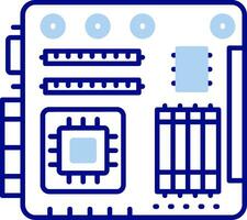 Motherboard-Linie gefülltes Symbol vektor