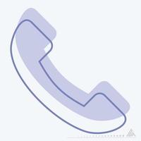 ikon vektor av telefon - tvåfärgad stil