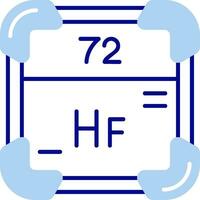 hafnium linje fylld ikon vektor