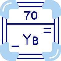 Ytterbium Linie gefüllt Symbol vektor