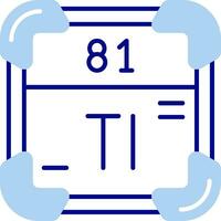 Thallium Linie gefüllt Symbol vektor