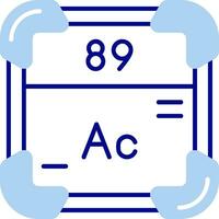 Aktinium Linie gefüllt Symbol vektor