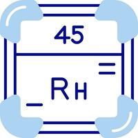 Rhodium Linie gefüllt Symbol vektor