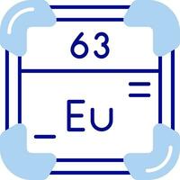 Europium Linie gefüllt Symbol vektor