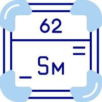 samarium linje fylld ikon vektor