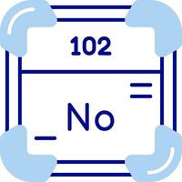 nobelium linje fylld ikon vektor