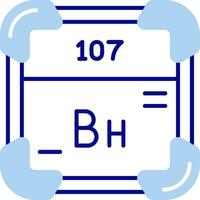 Bohrium Linie gefüllt Symbol vektor