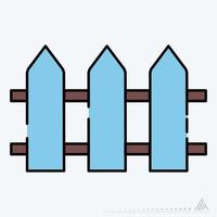 Vektorgrafik des Zauns - Linienschnitt-Stil vektor