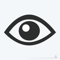 ikon vektor av ögat - glyph stil