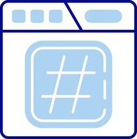 Hashtag Linie gefüllt Symbol vektor