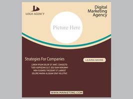 Social-Media-Poster der Agentur für digitales Marketing vektor