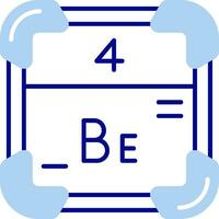 Beryllium Linie gefüllt Symbol vektor