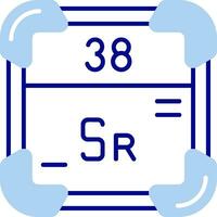 Strontium Linie gefüllt Symbol vektor