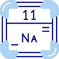 Natrium Linie gefüllt Symbol vektor