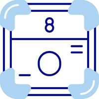 Sauerstoff Linie gefüllt Symbol vektor