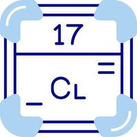 Chlor Linie gefüllt Symbol vektor