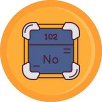 Nobelium Linie gefüllt Symbol vektor