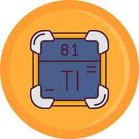 Thallium Linie gefüllt Symbol vektor