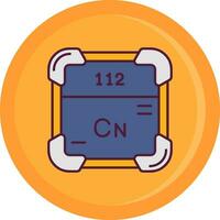 Copernicium Linie gefüllt Symbol vektor