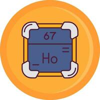 Holmium Linie gefüllt Symbol vektor