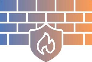 Firewall Gradient Symbol vektor