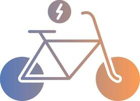 elektrisch Fahrrad Gradient Symbol vektor