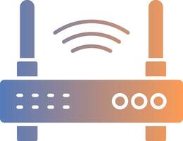 W-lan Router Gradient Symbol vektor