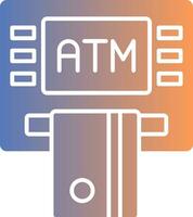 Gradientensymbol für Geldautomaten vektor