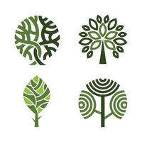 Baumabzeichen abstrakte Grafik Natur Öko Bilder einfaches Wachstum Pflanzen Vektor Emblem