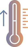termometer gradient ikon vektor