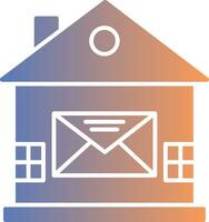 Haus Mail Gradient Symbol vektor