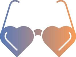 Herz Brille Gradient Symbol vektor