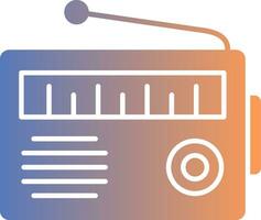 radio gradient ikon vektor