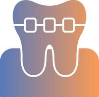 tandställning lutning ikon vektor