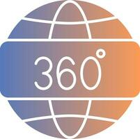 360 Aussicht Gradient Symbol vektor