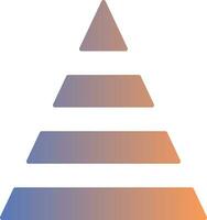 pyramid gradient ikon vektor