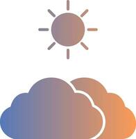 Wolken und Sonne Gradient Symbol vektor