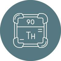 thorium linje Färg cirkel ikon vektor