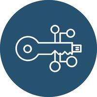 Digital Schlüssel Vektor Symbol