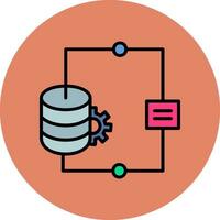 Vektorsymbol für die Datenintegration vektor