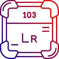 Lawrencium Linie Gradient Symbol vektor