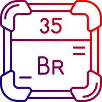 Brom Linie Gradient Symbol vektor