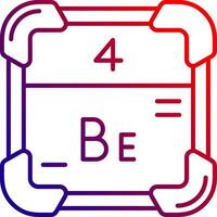 Beryllium Linie Gradient Symbol vektor