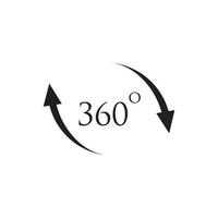 360 grader ikon vektor designmall