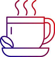 Symbol für den Farbverlauf der Kaffeelinie vektor