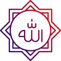 Allah Linie Gradient Symbol vektor