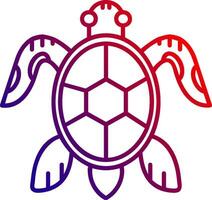 Schildkröte Linie Gradient Symbol vektor